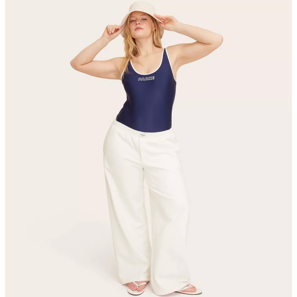 Women's High Rise Boxer Sweatpants - Parke x Target Cream Size Medium RARE NWT